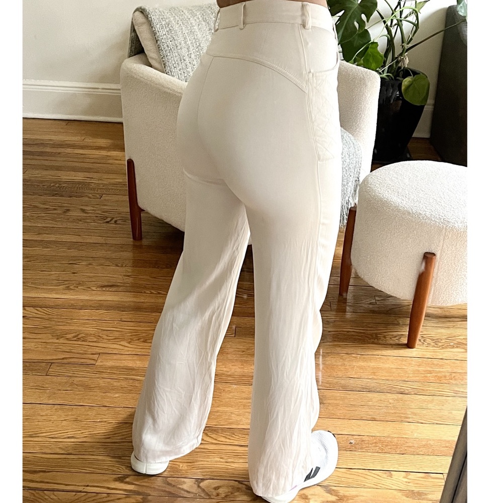 Vintage 90s CHANEL High Rise Bootcut Silk